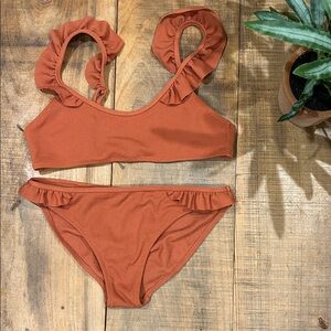 Zara Rust Ruffle Bikini